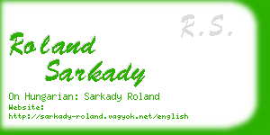 roland sarkady business card